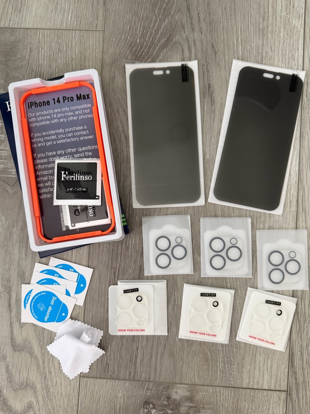 Casetify iPhone 14 Pro Max Screen & Camera Lens Protectors Bundle